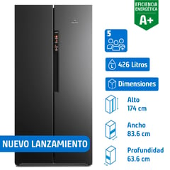 MADEMSA - Refrigerador Side by Side No Frost 426 Litros Negro MAS430B