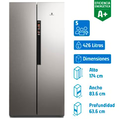 MADEMSA - Refrigerador Side by Side No Frost 426 Litros Inox MAS430