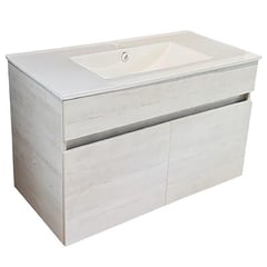 TEBISA - Mueble Vanitorio Vanitorio a Muro Roble Bardolino 91.5x57x47 cm