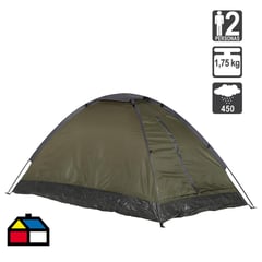 KLIMBER - Carpa Iglú Dome Pack 2 Personas Gris/verde