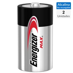 ENERGIZER - Pack de 2 pilas alcalinas C 1.5V