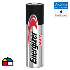 ENERGIZER - Pack de 4 pilas alcalinas AA 1.5V