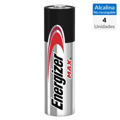 ENERGIZER - Pack de 4 pilas alcalinas AA 1.5V