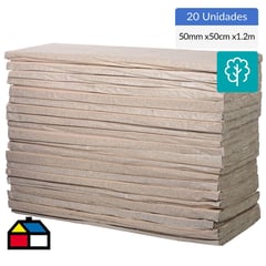 AISLAN - Lana Mineral R122 colchoneta 1 cara 0,5 x 1,2m (20 unidades)