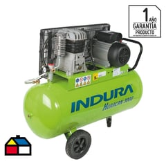 INDURA - Compresor de aire portátil 3 HP 100 L