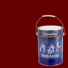 CERESITA - Pintura para techo a base de agua satinado 1 gl rojo colonial