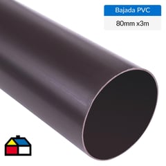 GENERICO - Tubo para bajada de PVC 3 m 80 mm