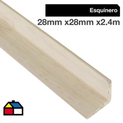 MULTIMARCA - Esquinero pino Finger 28x28 mm x 2.40 m