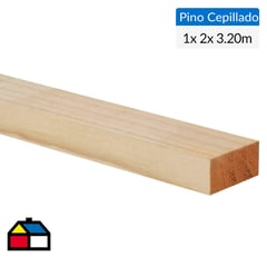 GENERICO - Pino Certificado Seco Cepillado 1x2 cm 3,2 m