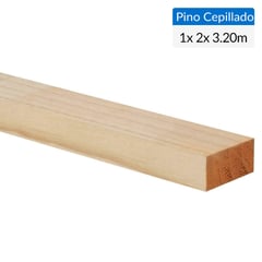 GENERICO - Pino Certificado Seco Cepillado 1x2 cm 3,2 m