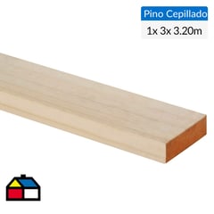 GENERICO - Pino Certificado Seco Cepillado 1x3 cm 3,2 m