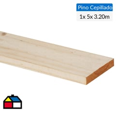 GENERICO - Pino Certificado Seco Cepillado 1x5 cm 3,2 m