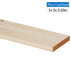 GENERICO - Pino Certificado Seco Cepillado 1x5 cm 3,2 m