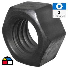 FIXSER - Tuerca Hexagonal G2 1/2"12 Pavonada 2 unidades