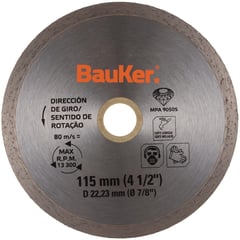 BAUKER - Disco de diamante 4,5" acero