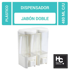 JUST HOME COLLECTION - Dispensador jabón líquido doble