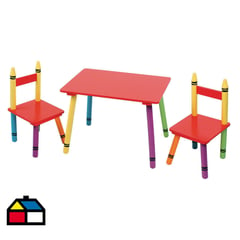 JUST HOME COLLECTION - Set mesa + 2 sillas Multicolor