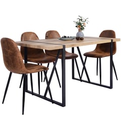 JUST HOME COLLECTION - Juego de Comedor Café 4 Sillas