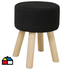 JUST HOME COLLECTION - Puff redondo negro