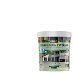 KOLOR - Ecopintura exterior 1/4 galon blanco mate