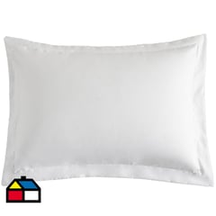 JUST HOME COLLECTION - Pack 2 fundas almohada 50x90+5 cm blanco