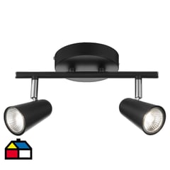 JUST HOME COLLECTION - Barra 2 luces GU10 negra