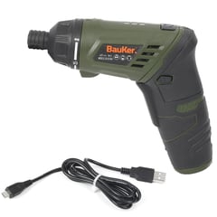 BAUKER - Atornillador 4V 29 accesorios USB