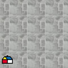 PAMESA - Porcelanato 60.8x60.8 cm Elite Gris Rlv Gris 1.48 m2