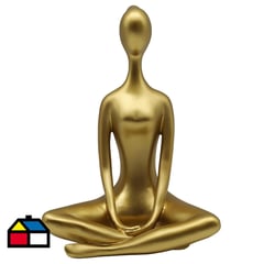 JUST HOME COLLECTION - Figura yoga manos abajo dorada 24,8 cm