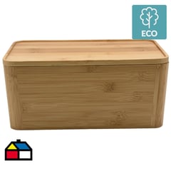 JUST HOME COLLECTION - Caja bambu con tapa 20x28,5x12,5 cm