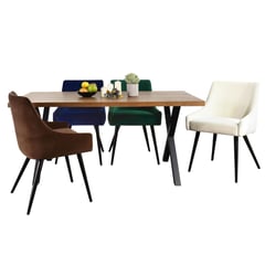 JUST HOME COLLECTION - Comedor 4 Personas Rectangular 90x75x160 cm Café