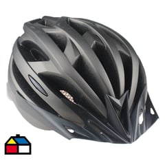 AUTOSTYLE - Casco negro bicicleta con luz M