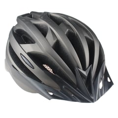 AUTOSTYLE - Casco negro bicicleta con luz M