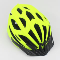 AUTOSTYLE - Casco amarillo bicicleta con luz M