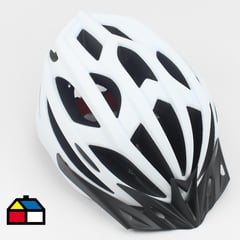 AUTOSTYLE - Casco blanco bicicleta con luz M