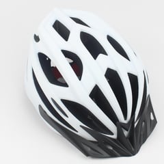 AUTOSTYLE - Casco blanco bicicleta con luz M