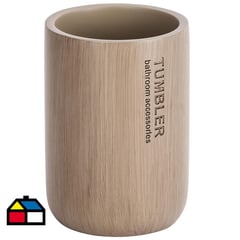 WENKO - Vaso para baño palo Taupe