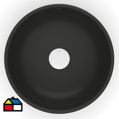 ROCA - Lavamanos sobreponer redondo 35 cm negro onix