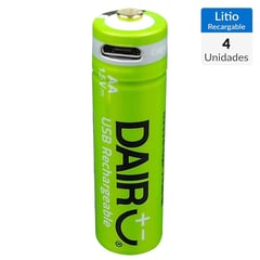 DAIRU - Pila recargable AAx4 2200 mAh