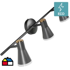 JUST HOME COLLECTION - Barra Led pipa 3 luces negro