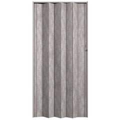 HOGGAN - Puerta plegable PVC milano color cemento 90x200 cm