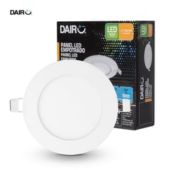 DAIRU - Pack 4 Paneles Led Empotrados Circulares 12W Luz Cálida