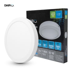 DAIRU - Pack 2 paneles Led sobrepuestos circulares 12W Luz Fría