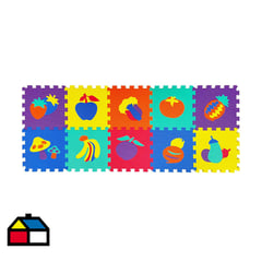 JUST HOME COLLECTION - Alfombra eva frutas 30x30 cm 10 piezas