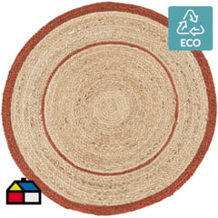 JUST HOME COLLECTION - Alfombra sombrero natural 120 cm rojo