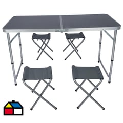 KLIMBER - Set mesa pleg camping c/4piso