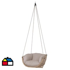 JUST HOME COLLECTION - Silla colgante de terraza atenas natural/blanco