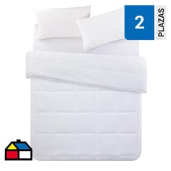 HOMY - Cubrecama Quilt Think Blanco