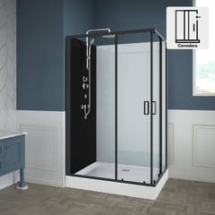 SENSI DACQUA - Cabina Rectangular 120x90x226 cm Negro