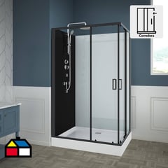 SENSI DACQUA - Cabina Rectangular 120x90x226 cm Negro